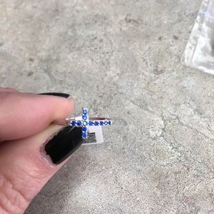 Cross ring and earrings set